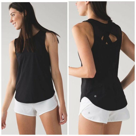 lululemon athletica Tops - Lululemon Sculpt Cutout Tank Black Top Mesh  4/6